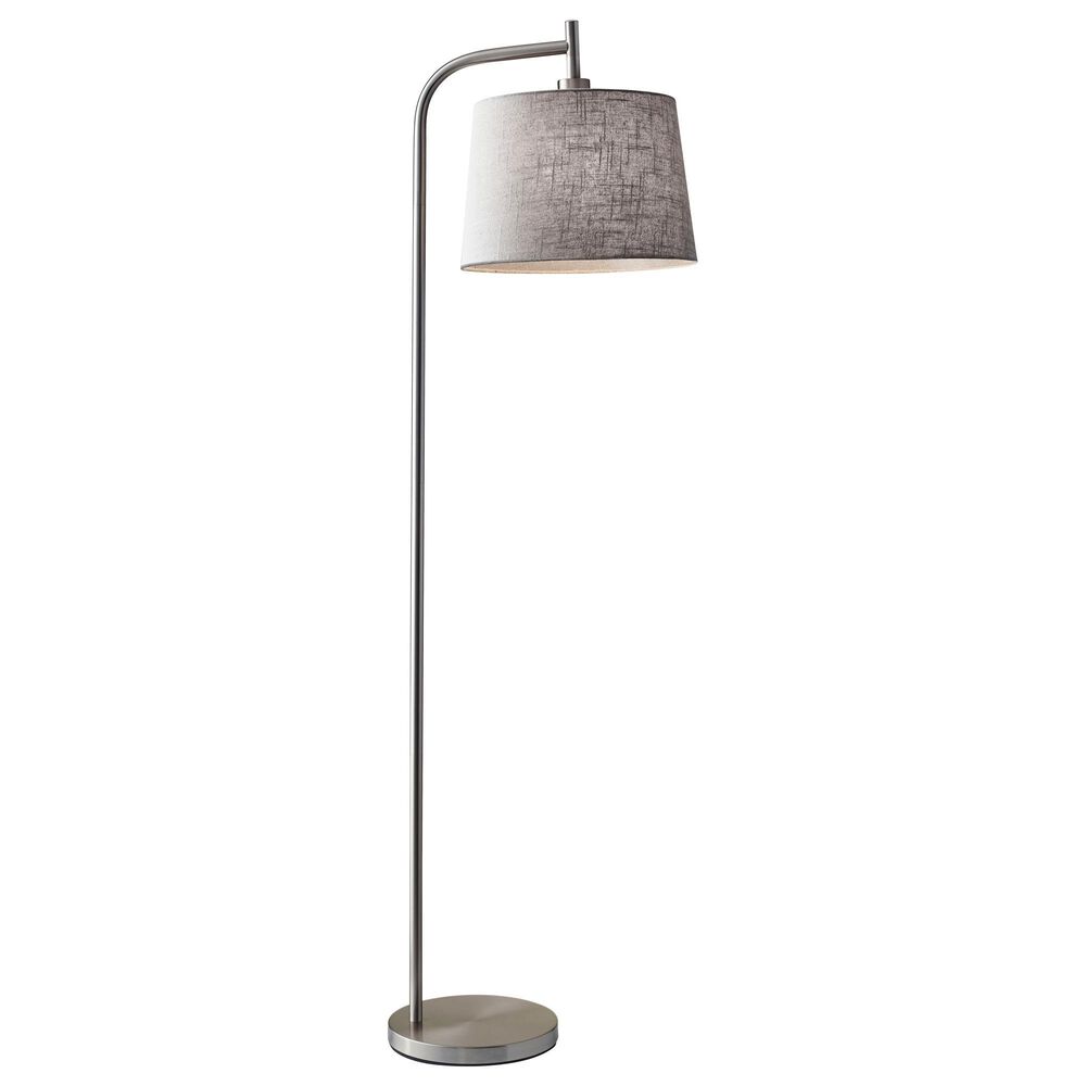 Adesso Blake Floor Lamp in Brushed Steel, , large