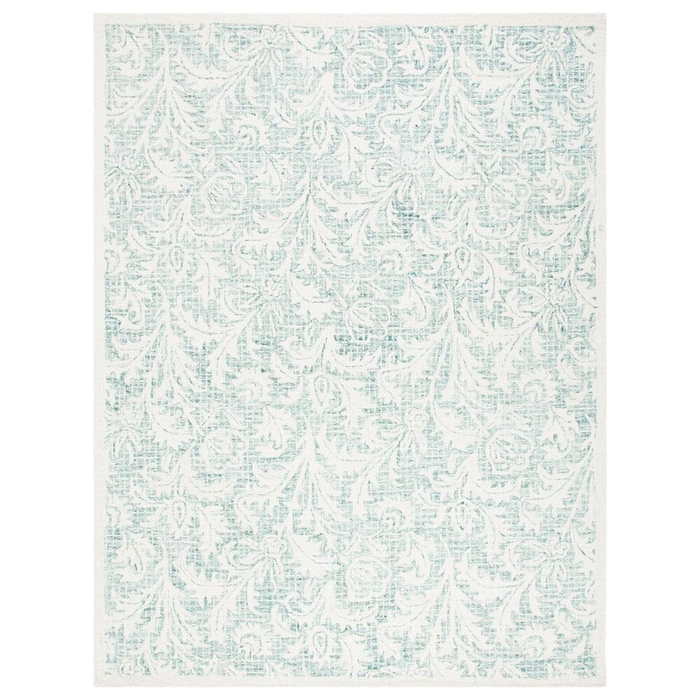 Safavieh Micro-Loop MLP379F 8" x 10" Gray and Ivory Area Rug, , large