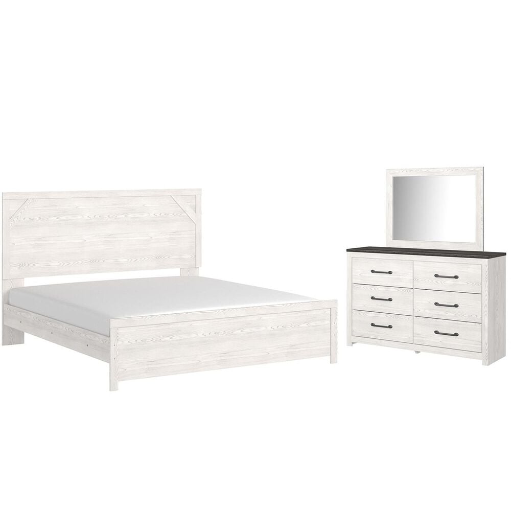 Ashley Gerridan 3 Piece Queen Bedroom Set in White and Gray, , large