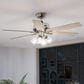 Hunter Fonthill 52" Ceiling Fan with LED Lights in Brushed Nickel, , large