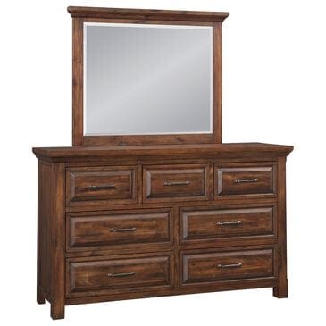 Napa Furniture Design Hillcrest Dresser and Mirror in Dark Chestnut, , large