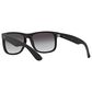 Rayban Glasses Justin Classic Sunglasses with Dark Grey Lenses in Matte Rubber Black, , large