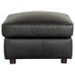 North American Leather Co Vantage Leather Ottoman in Raven, , large