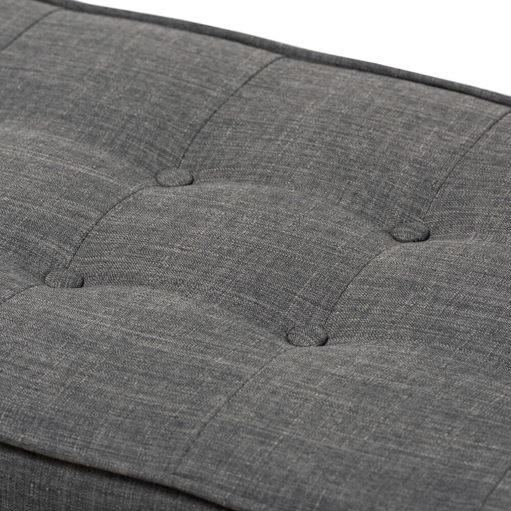 Baxton Studio Lucca Bench in Dark Grey, , large