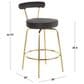 Lumisource Rhonda Counter Stool in Blue/Gold (Set of 2), , large