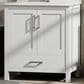 Lexora Home Jacques 30" Single Bathroom Vanity in White with 2 cm White Quartz Top and Rectangular Sink, , large