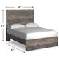 Ashley Ralinksi Queen Panel Bed in Gray, , large