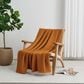 Trade Linker Full/Queen Waffle Weave Knit Throw Blanket in Bronze, , large