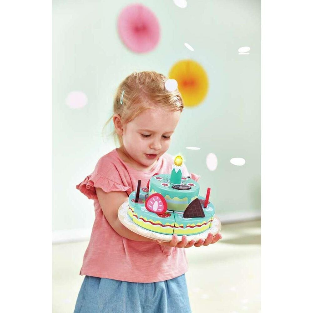 Hape Toys Interactive Happy Birthday Cake in Multicolor, , large
