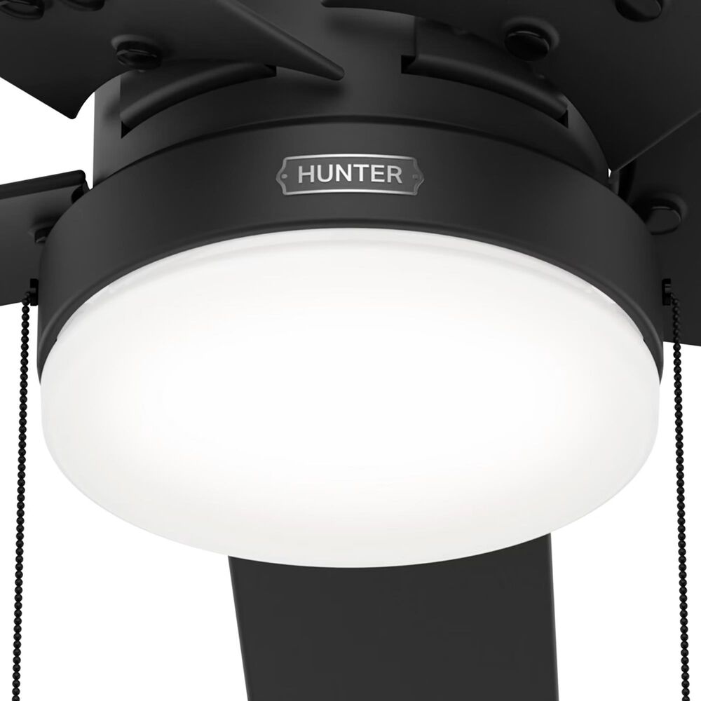 Hunter Sea Point 52&quot; Outdoor Ceiling Fan with LED Lights in Matte Black, , large