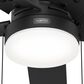 Hunter Sea Point 52" Outdoor Ceiling Fan with LED Lights in Matte Black, , large