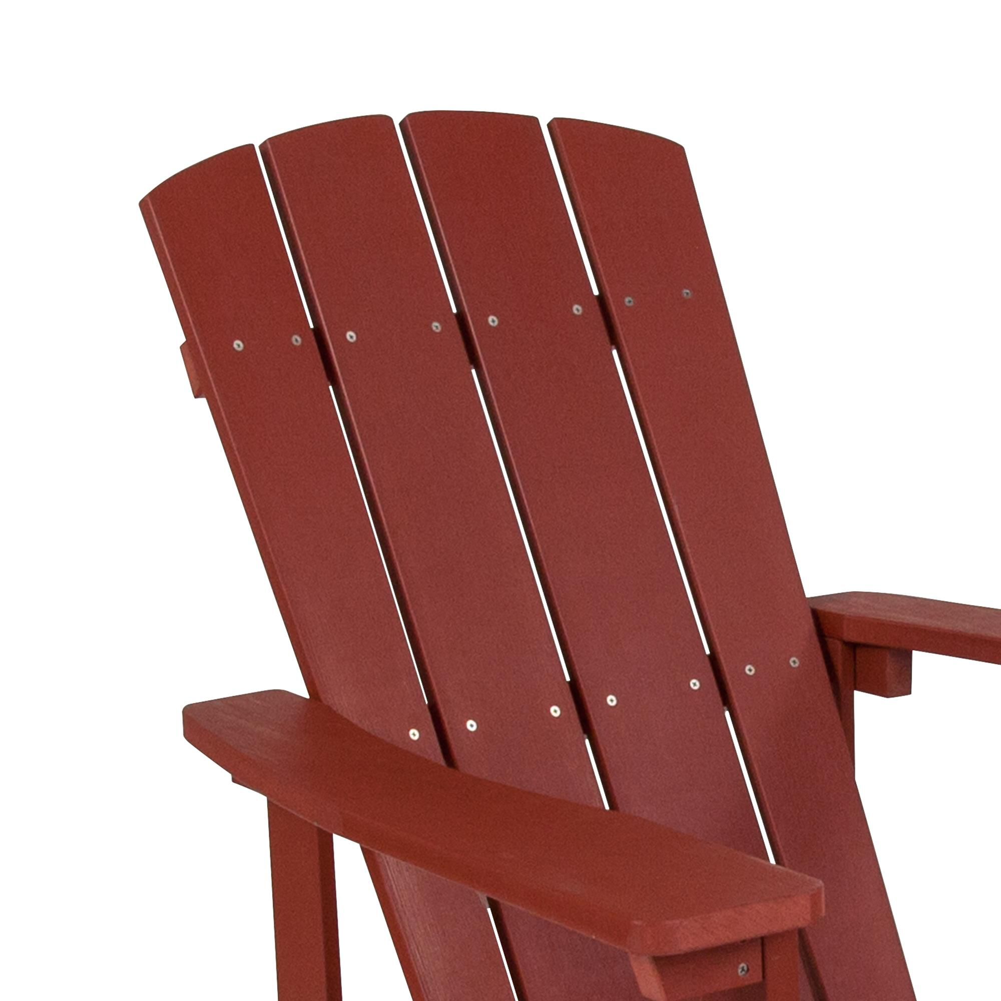 Flash Furniture Charlestown Adirondack Chair in Red NFM