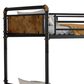 Hearth and Haven Twin XL over Twin XL Detachable Bunk Bed in Black and Gold, , large