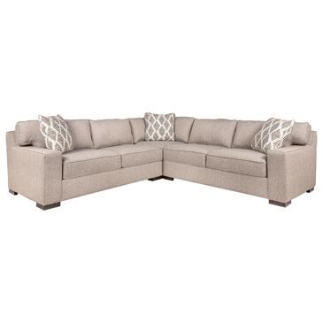 Fulton Home Wellesley 3-Piece Stationary L-Shaped Sectional in Brindle, , large