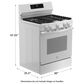 GE Appliances 30" Freestanding Gas Convection Range in White, , large