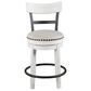 Signature Design by Ashley Valebeck Swivel Counter Height Stool in White and Black, , large