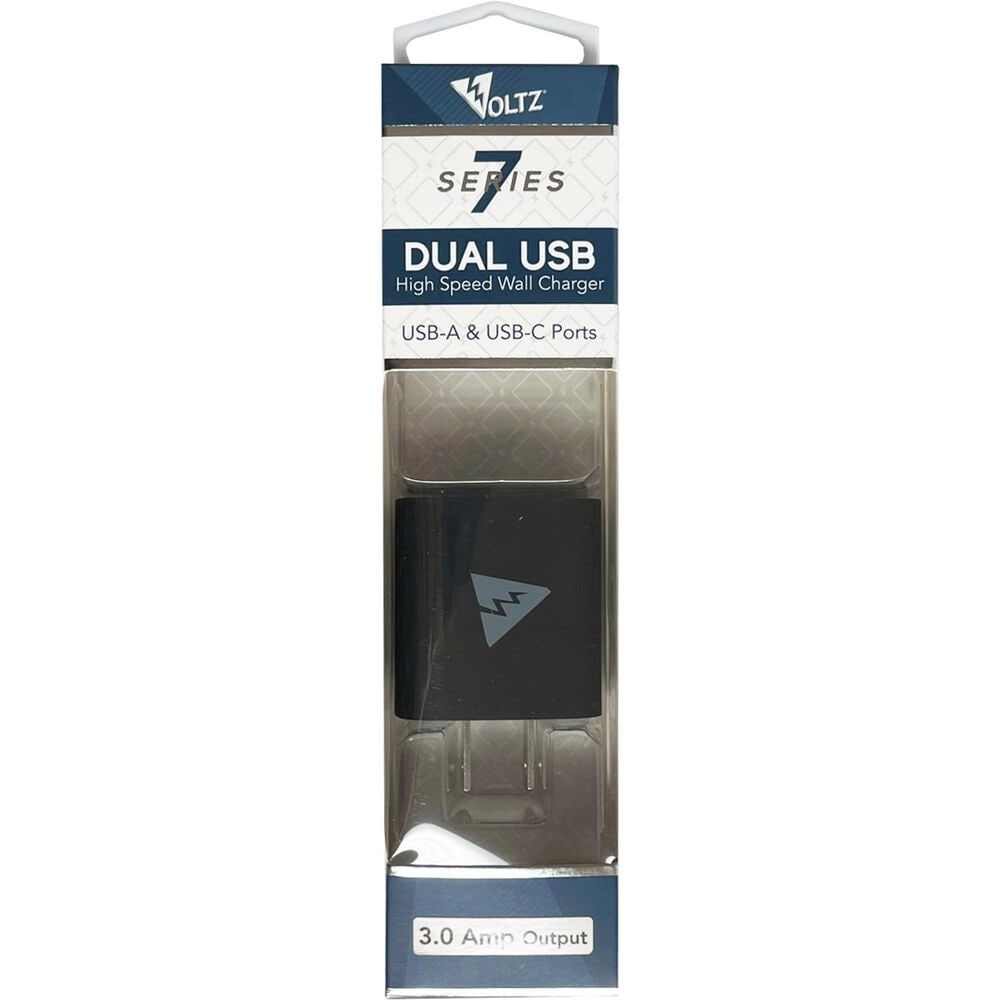 Voltz 18W Dual Wall Charger in Black, , large