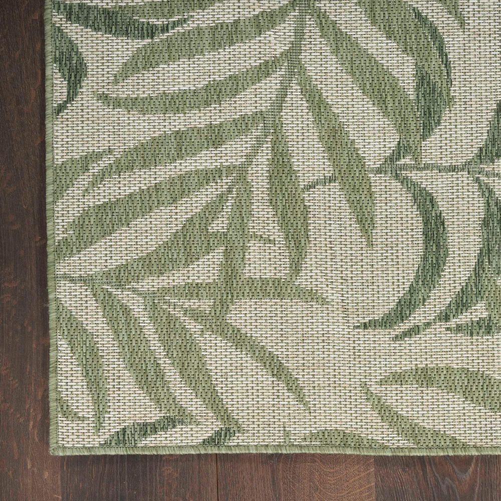 Nourison Garden Oasis GOA01 Ivory and Green 8&#39; x 10&#39; Indoor/Outdoor Area Rug, , large