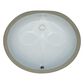 MS International 19.5" x 14.75" Oval Porcelain Ceramic Undermount Bathroom Vanity Sink in White, , large