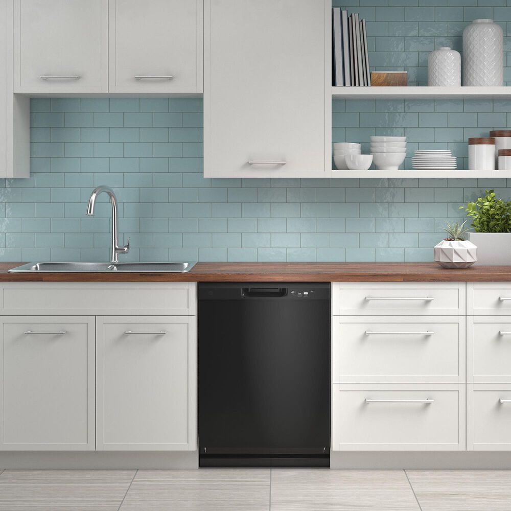 GE Appliances 24" Electronic Touch Built-In Dishwasher in Black, , large