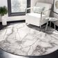 Safavieh Craft CFT877G 10" Round Grey and Silver Area Rug, , large