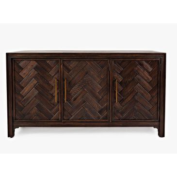 Waltham Gramercy Dark Chevron 3-Door Accent Cabinet, , large