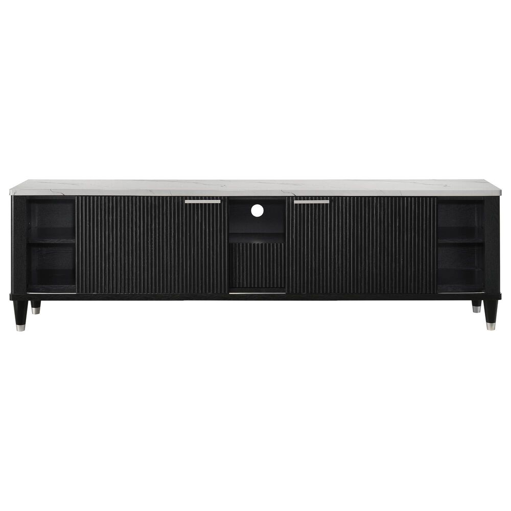 Crown Mark Britany 79" TV Stand in Black, , large