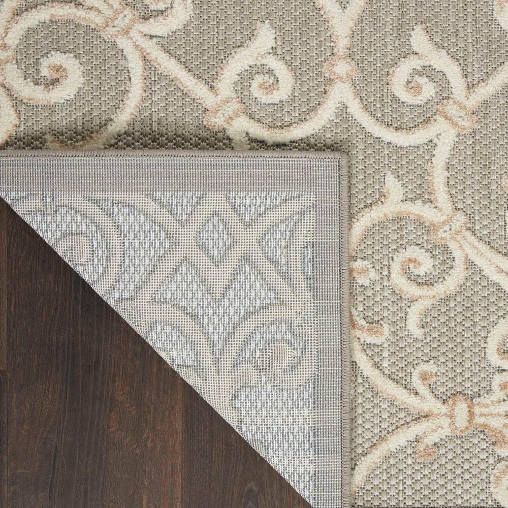 Nourison Aloha Damask 2&#39;3&quot; x 8&#39; Natural Indoor/Outdoor Runner, , large