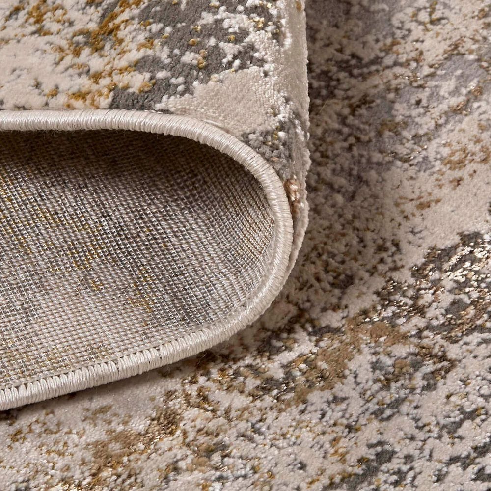 Feizy Aura 3735F 5&#39; x 8&#39; Gold and Gray Area Rug, , large