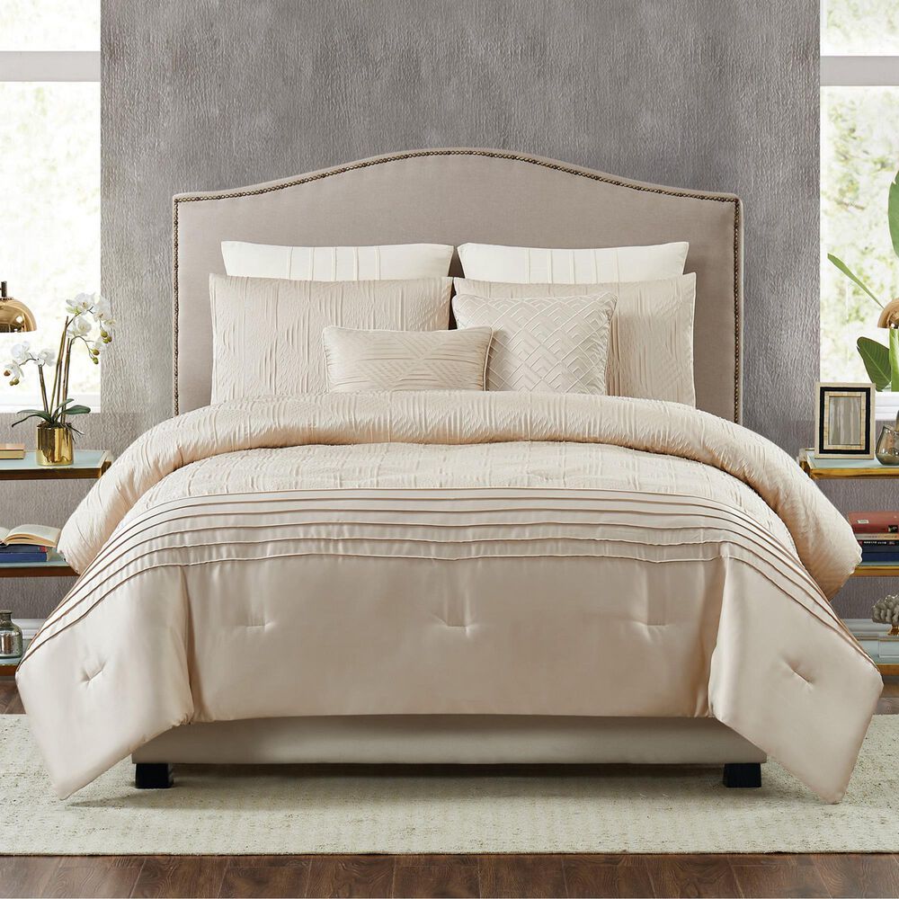 Pem America 5th Avenue Lux Noelle 7-Piece King Comforter Set in Gold, , large