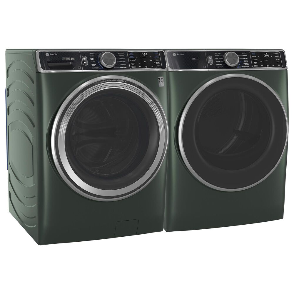 GE Profile 5.5 Cu. Ft. Smart Front Load Washer and 7.8 Cu. Ft. Electric Dryer Laundry Pair in Jade Green, , large