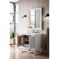 James Martin Vanities Athens 30" Single Bathroom Vanity in Glossy White with 3 cm Ethereal Noctis Quartz Top and Rectangular Sink, , large