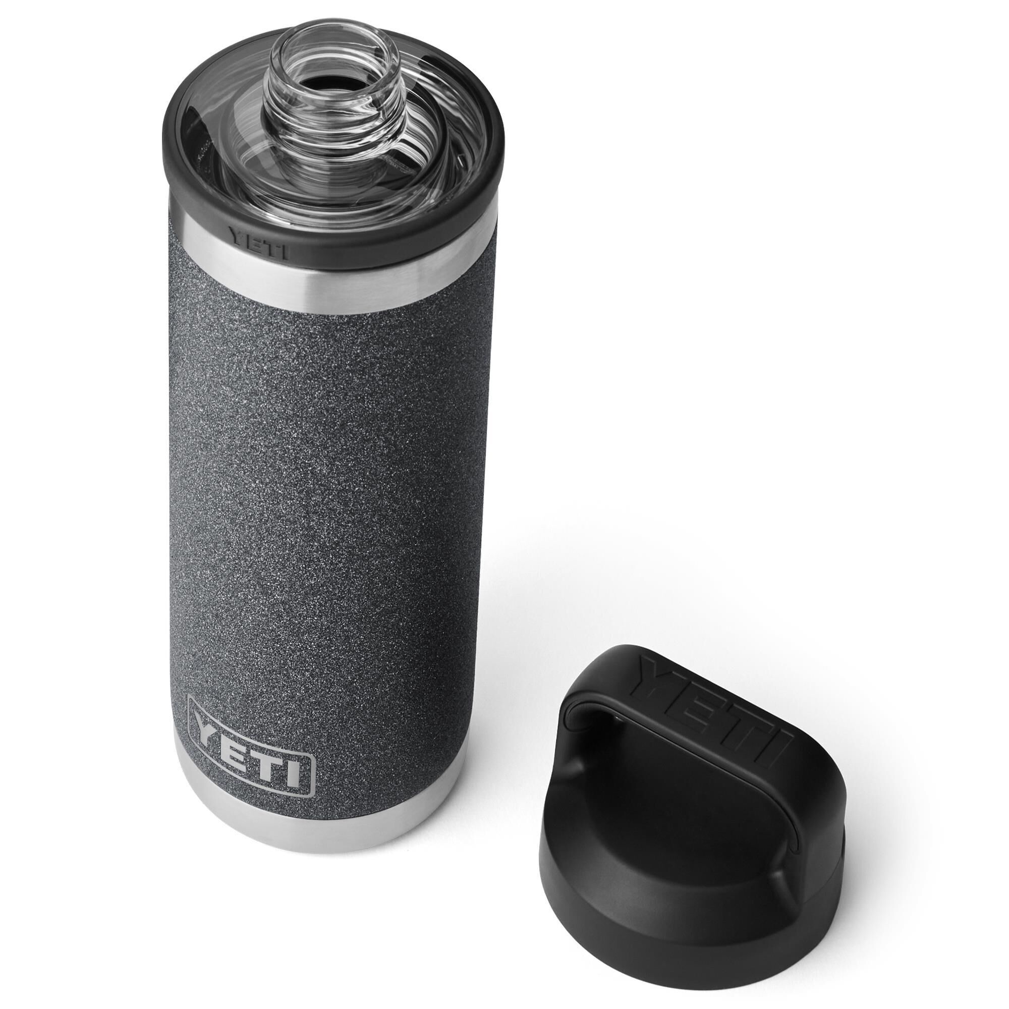 YETI Rambler 18 Oz Bottle with Chug Cap in Black Stone