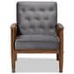 Baxton Studio Sorrento Arm Chair in Grey, , large