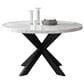 Steve Silver Xena 5-Piece Round Dining Set in White and Ebony, , large