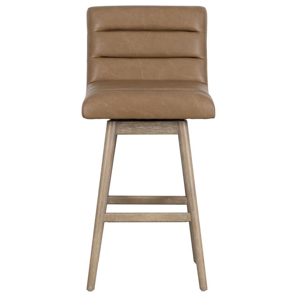 Armen Living Elias 30" Swivel Bar Stool in Washed Wood, , large