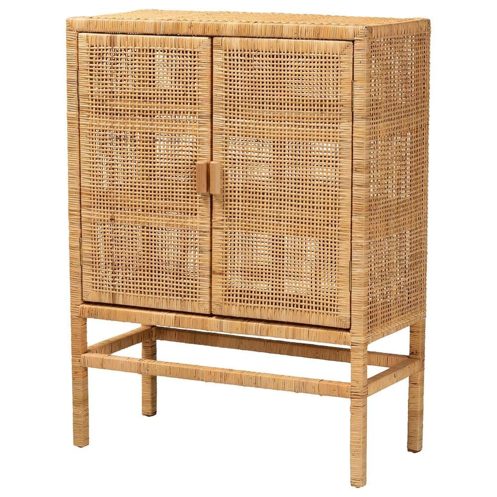 Baxton Studio Vivan 3-Shelf Storage Cabinet in Natural Brown, , large