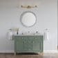 James Martin Vanities Chicago 48" Single Bathroom Vanity in Smokey Celadon with 3 cm Carrara White Marble Top and Rectangular Sink, , large