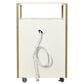 Rta Products Llc Modern Rolling File Cabinet with USB Charging Ports and Power Outlet in White and Gold, , large