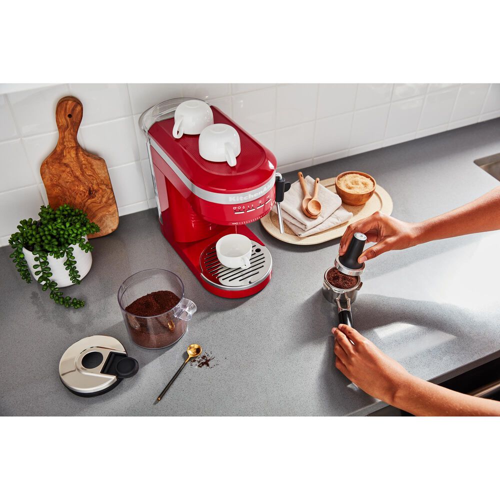 KitchenAid 47 Oz Semi-Automatic Espresso Machine in Empire Red