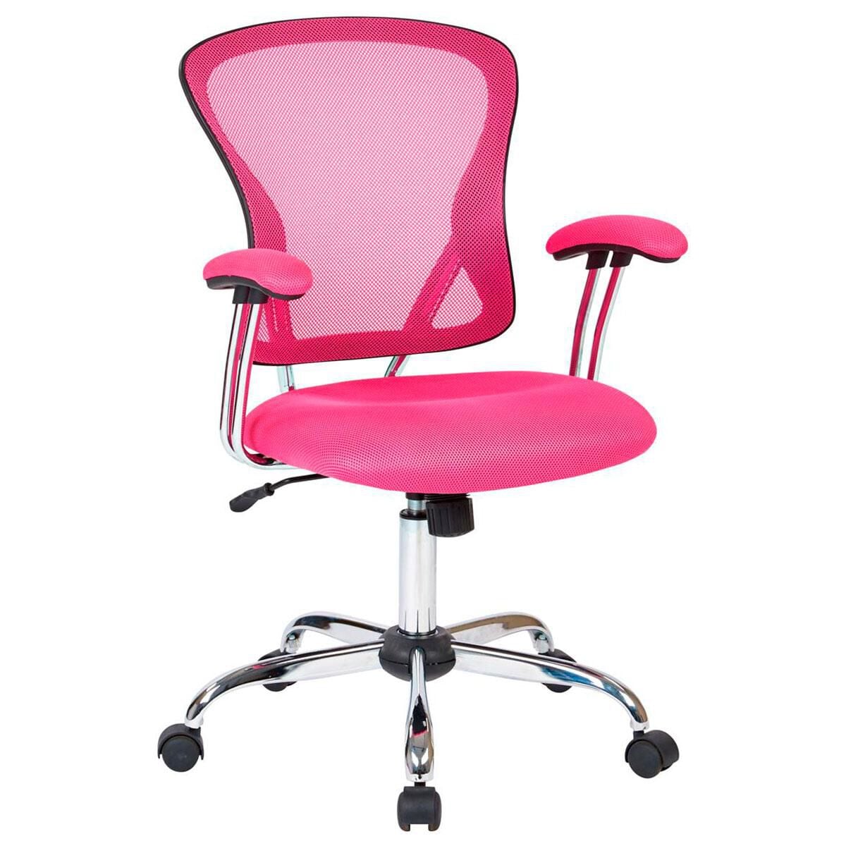 OSP Home Juliana Task Chair in Pink Mesh NFM