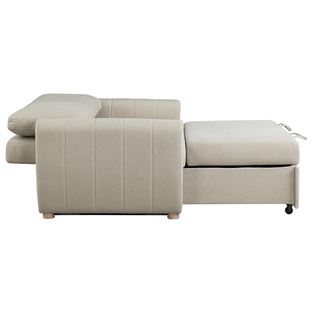 Lifestyle Solutions Galloway Convertible Loveseat in Beige, , large