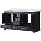 Lexora Home Dukes 60" Double Bathroom Vanity in Espresso with 2 cm White Quartz Top and Rectangular Sinks, , large