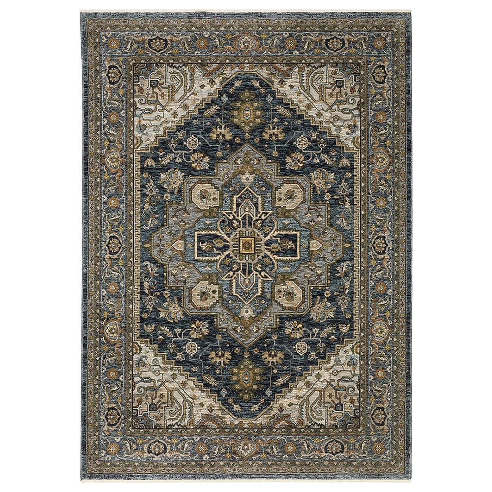Oriental Weavers Aberdeen Medallion 7"10" x 10"10" Blue Area Rug, , large