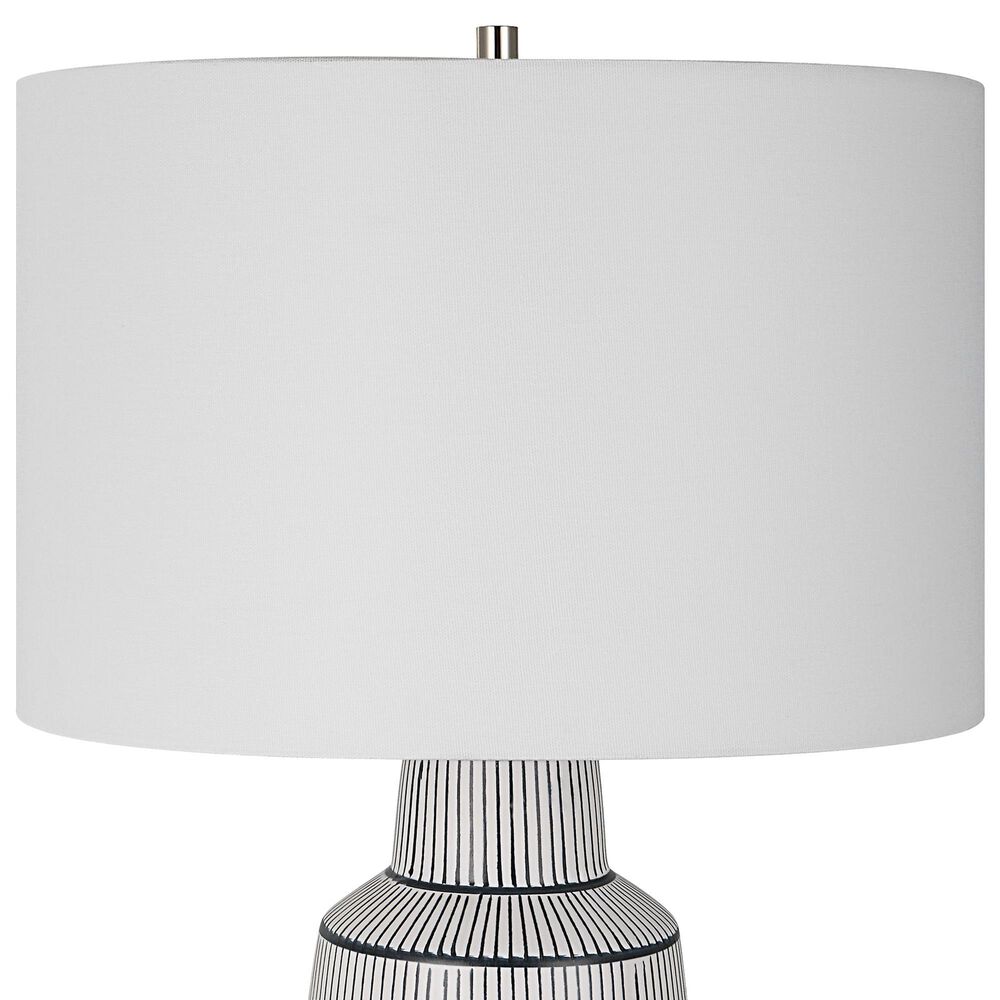 Uttermost Breton Table Lamp in White and Navy Blue, , large