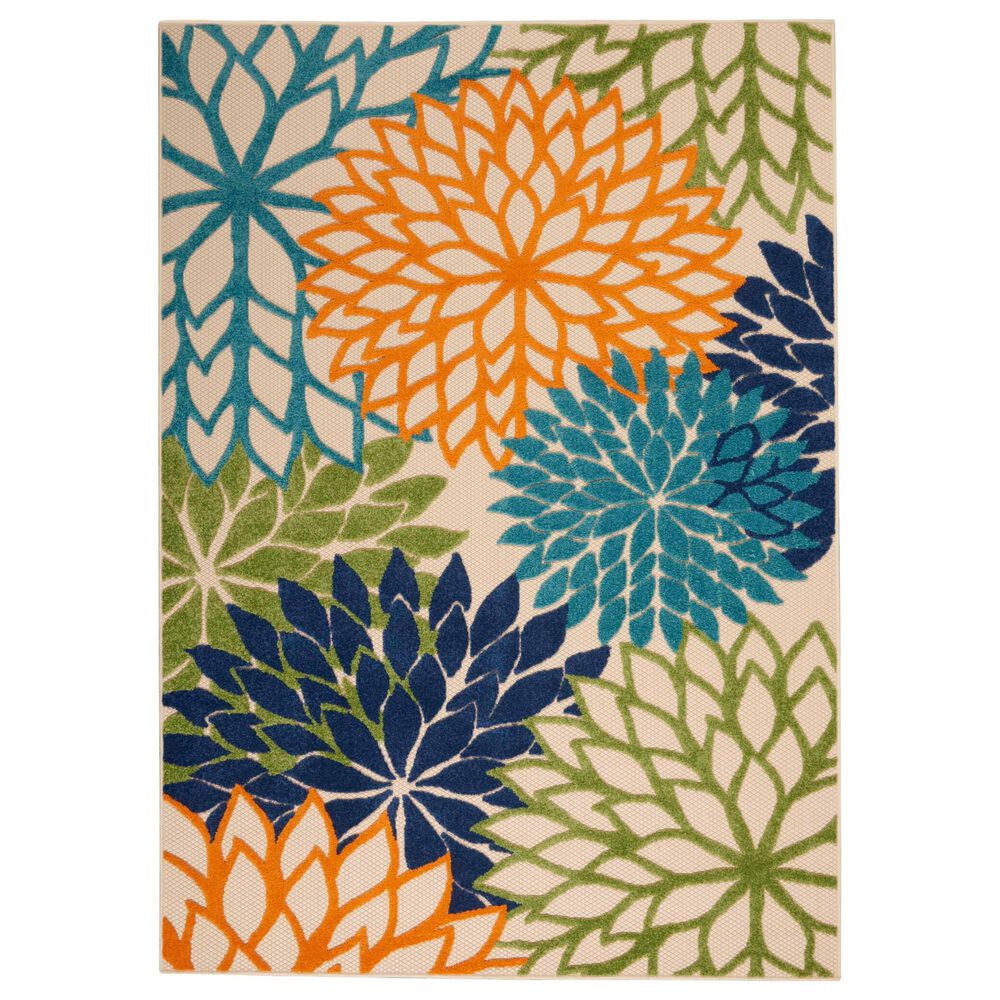Nourison Aloha ALH05 6" x 9" Multicolor Indoor/Outdoor Area Rug, , large