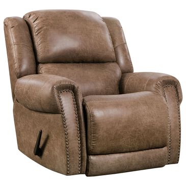 Homestretch Maverick Manual Rocker Recliner in Cowboy Oak, , large