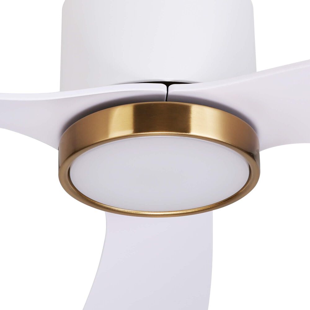 HOMLUX 52" Indoor Ceiling Fan with LED Light in Antique Brass and White, , large