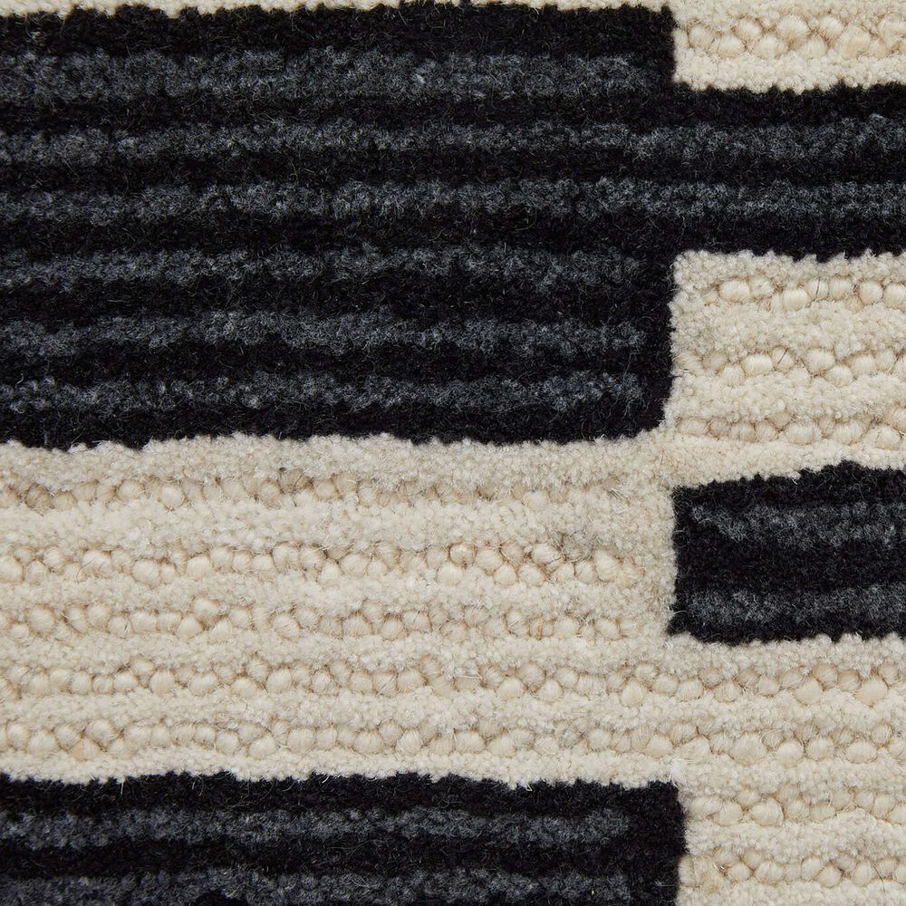 Feizy Maguire 8901F 2&#39; x 3&#39; Ivory and Black Area Rug, , large