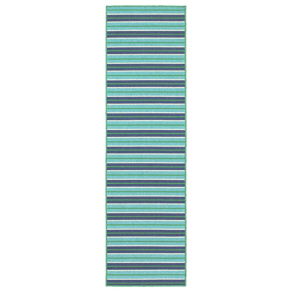Oriental Weavers Meridian 9652F 2&#39;3&quot; x 7&#39;6&quot; Blue Runner, , large